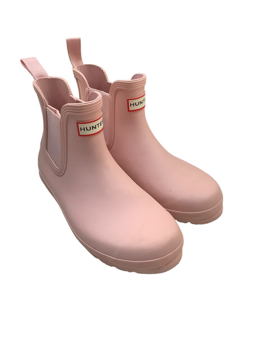 Boots Rain By Hunter In Pink, Size: 8