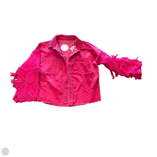 Jacket Shirt By Umgee In Pink, Size: S