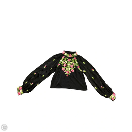 Blouse Long Sleeve By Free People In Black, Size: S