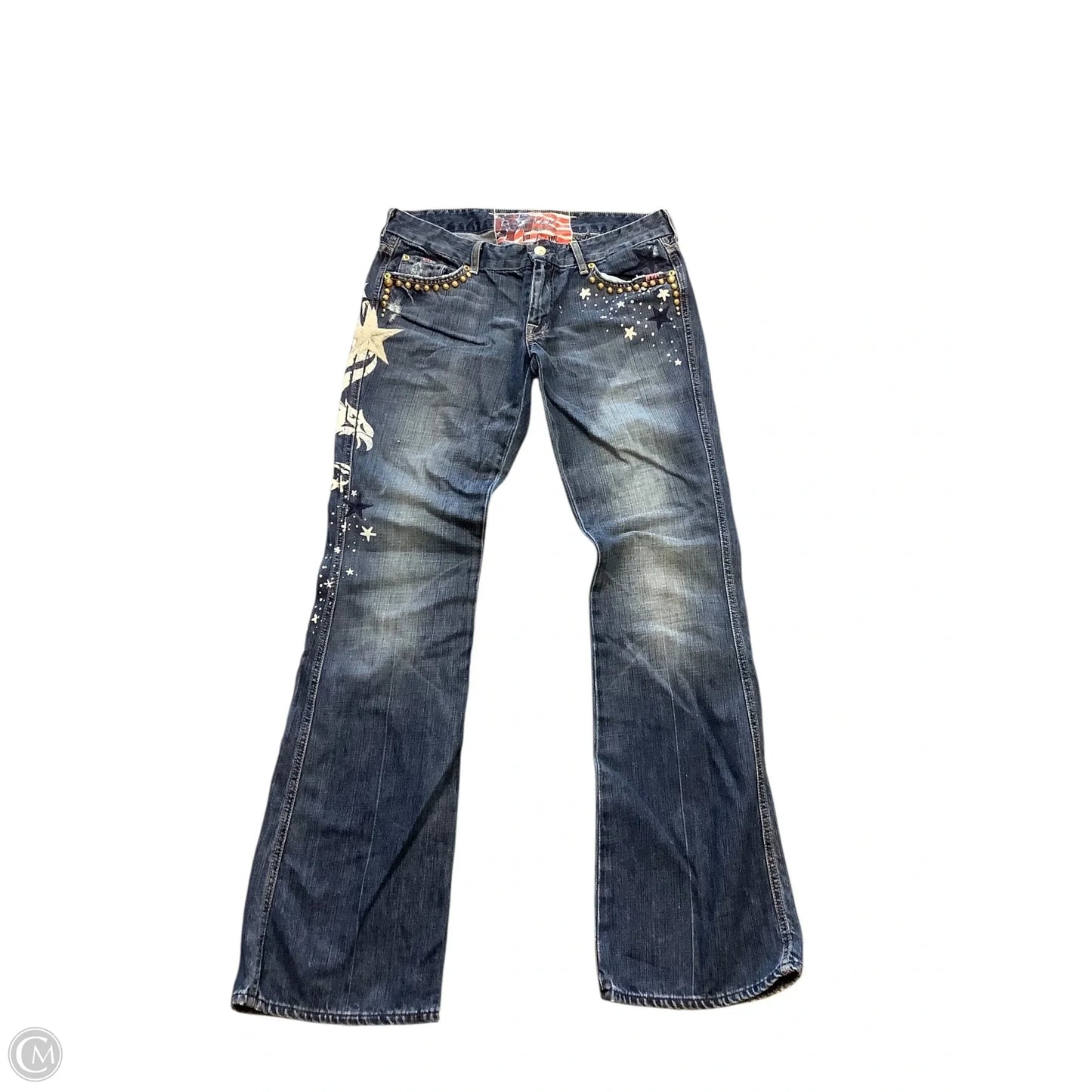 Jeans Flared By Seven 7 In Blue Denim, Size: 12