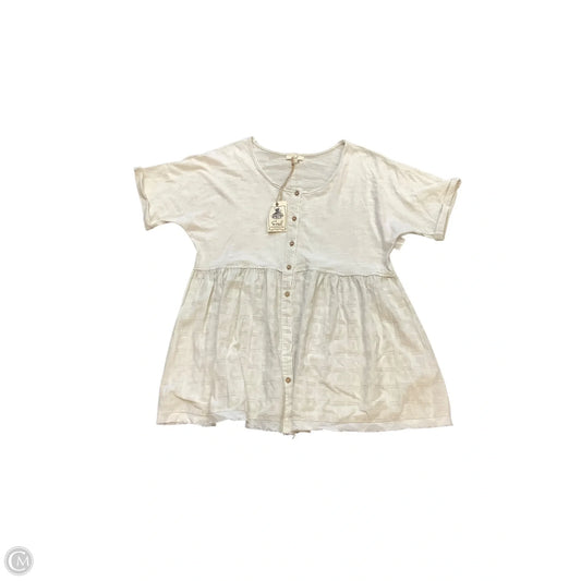 Tunic Short Sleeve By Easel In Cream, Size: S