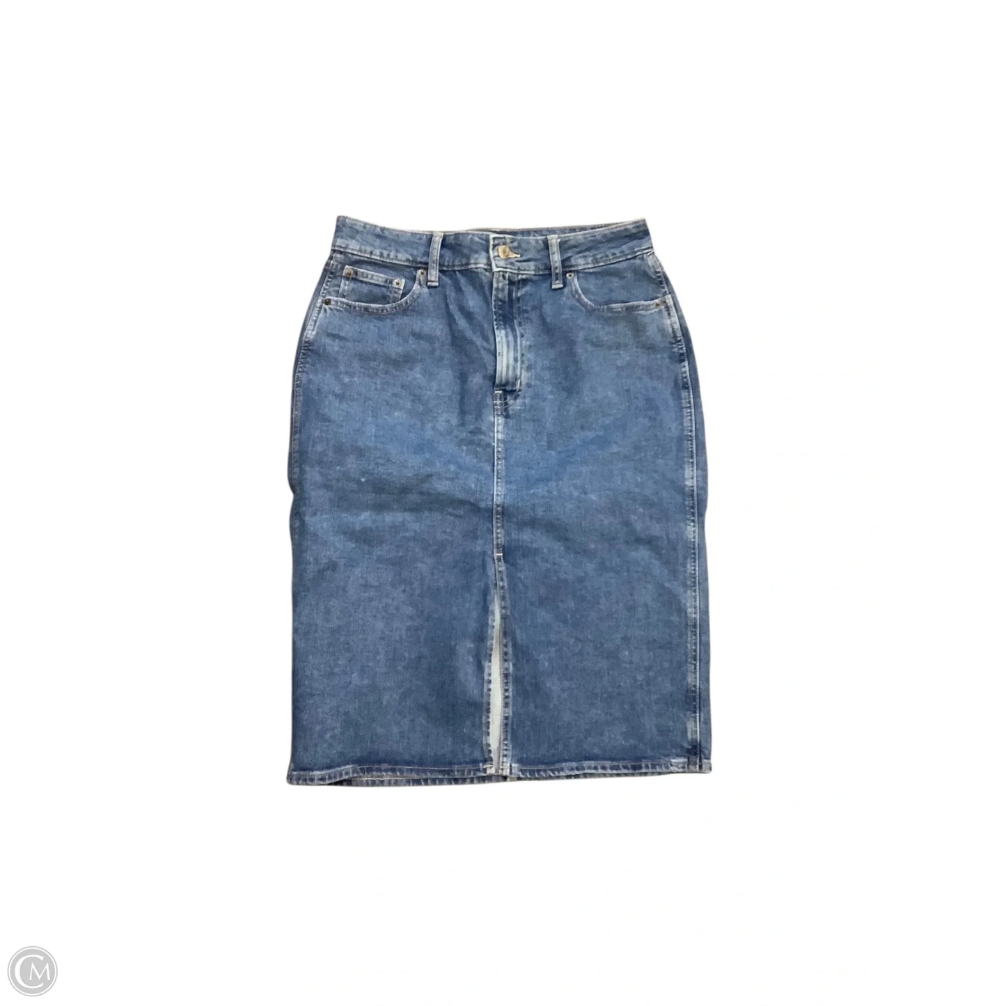 Skirt Midi By Gap In Blue Denim, Size: 10