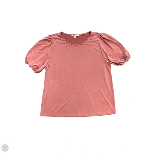 Top Short Sleeve By Green Envelope In Pink, Size: L