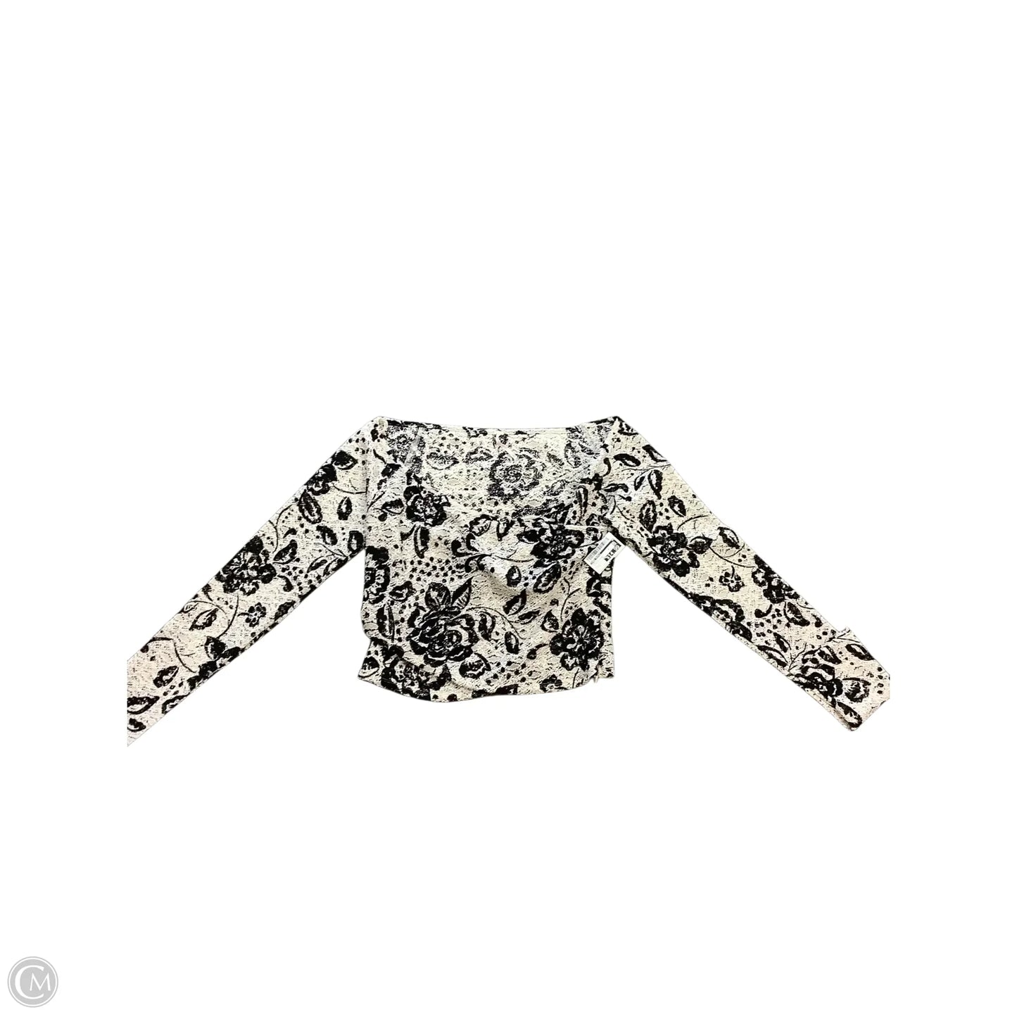 Top Long Sleeve By Free People In Black & Cream, Size: L