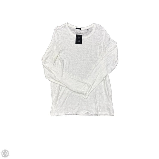 Top Long Sleeve By Atm In White, Size: L