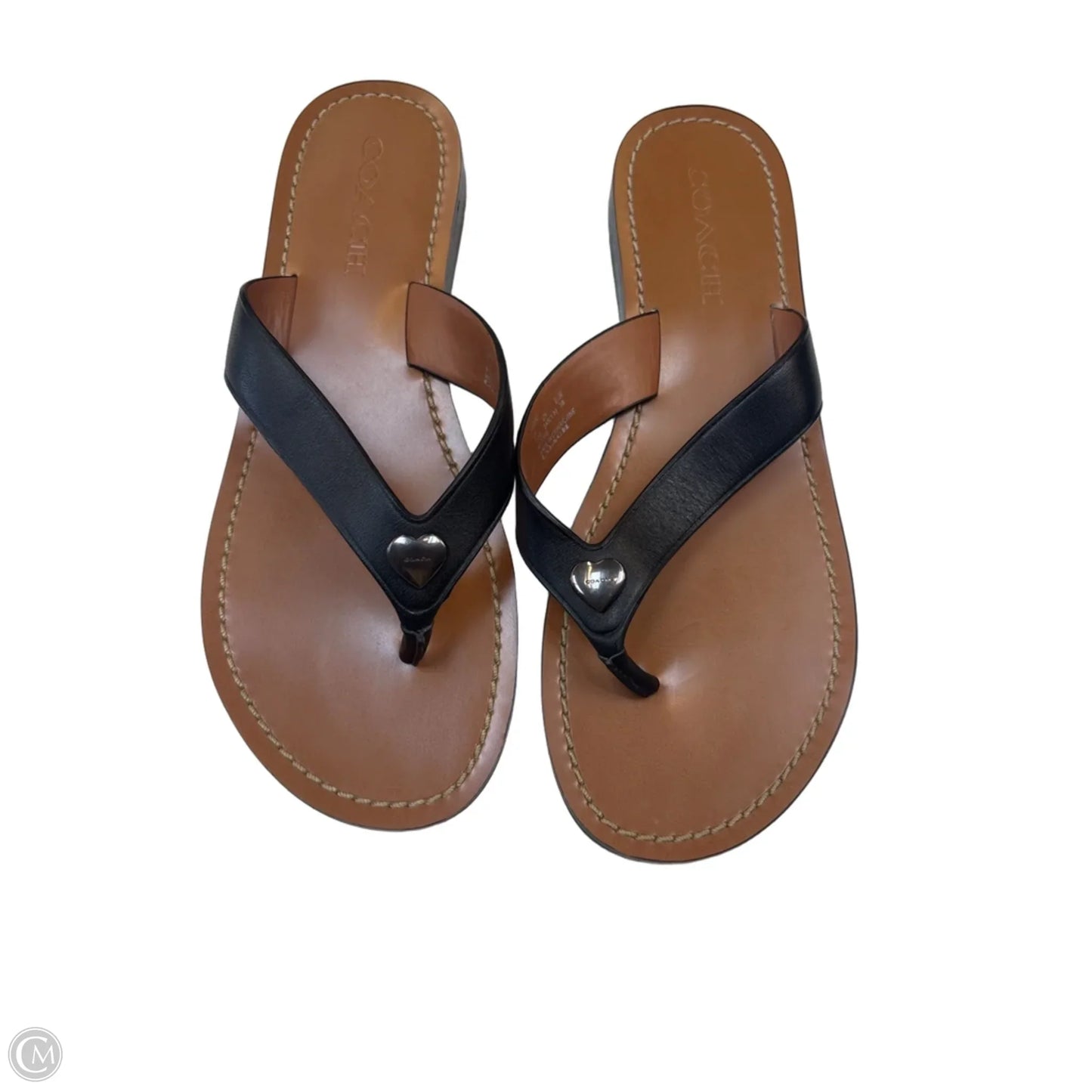 Sandals Designer By Coach In Black, Size: 7.5