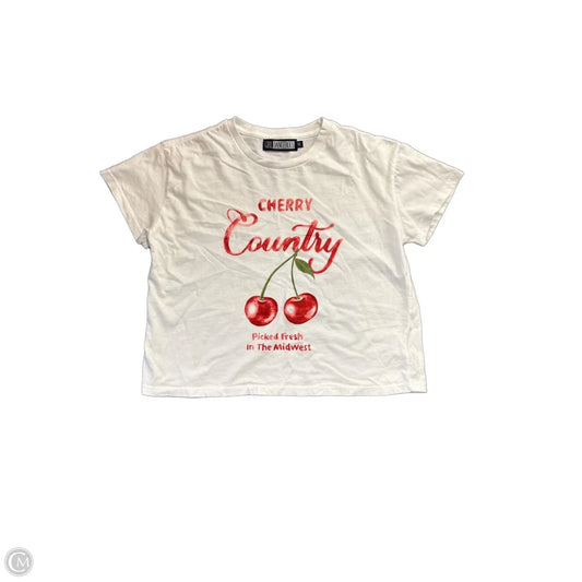 Top Short Sleeve By Girl Dangerous In White, Size: Xs