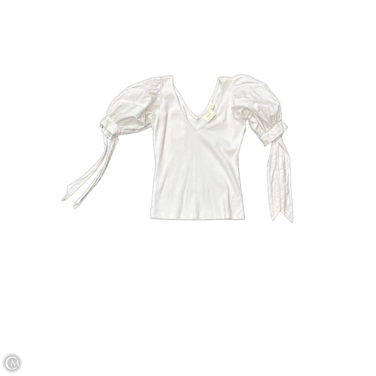 Top Short Sleeve By Maeve In Blue & White, Size: Xs