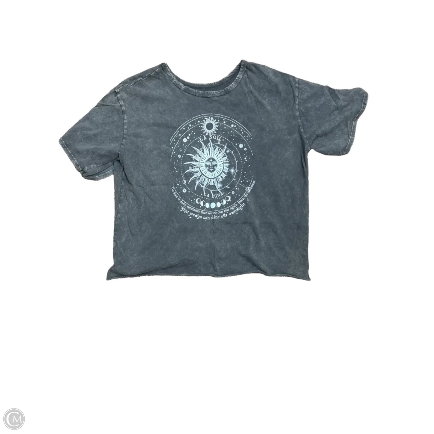 Top Short Sleeve Basic By Caution To The Wind In Grey, Size: L