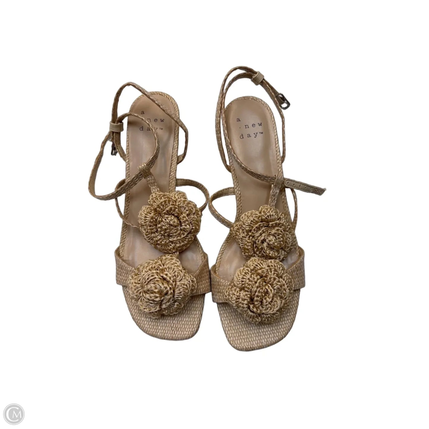 Sandals Heels Kitten By A New Day In Tan, Size: 8.5