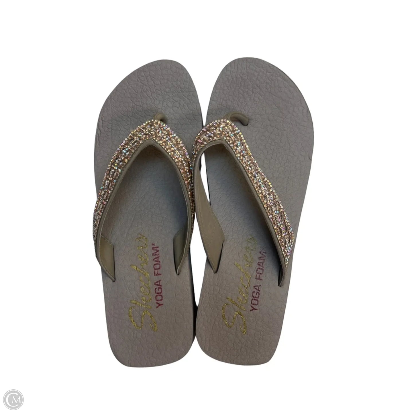 Sandals Flip Flops By Skechers In Tan, Size: 8