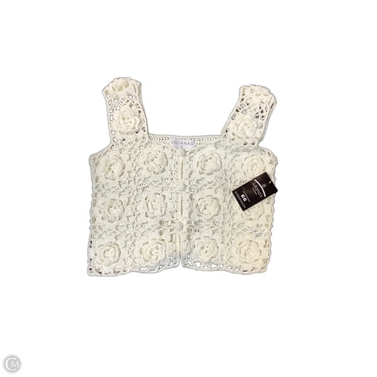 Vest Sweater By Cmc In White, Size: S