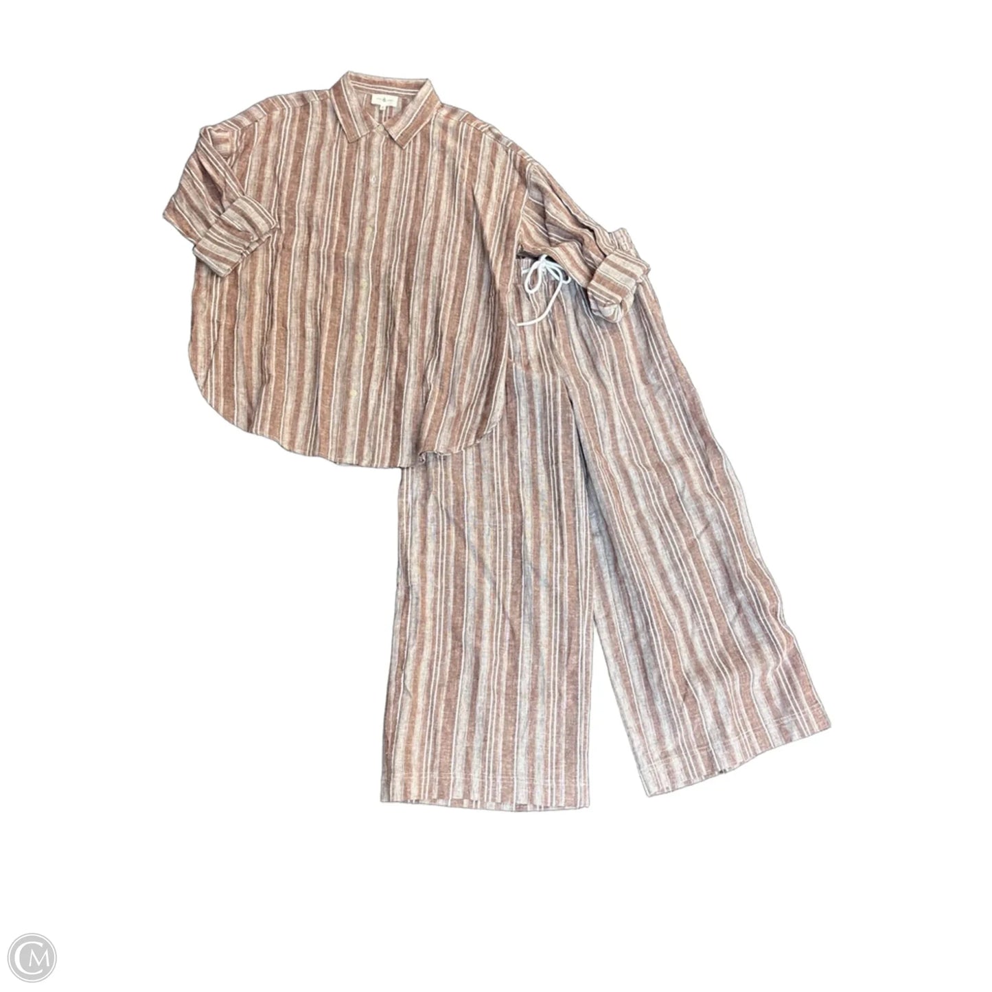 Pants Set 2pc By Lou And Grey In Striped Pattern, Size: M