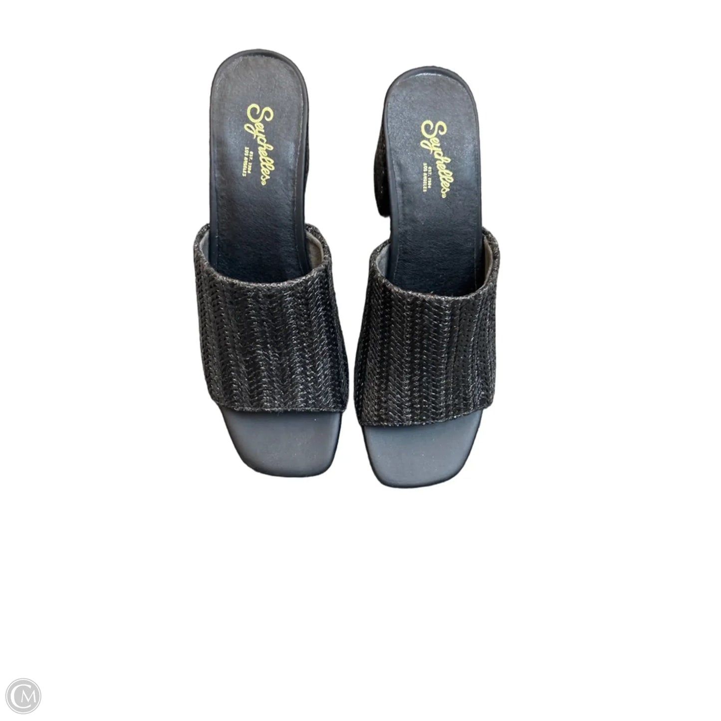 Sandals Heels Block By Seychelles In Black & Brown, Size: 8.5