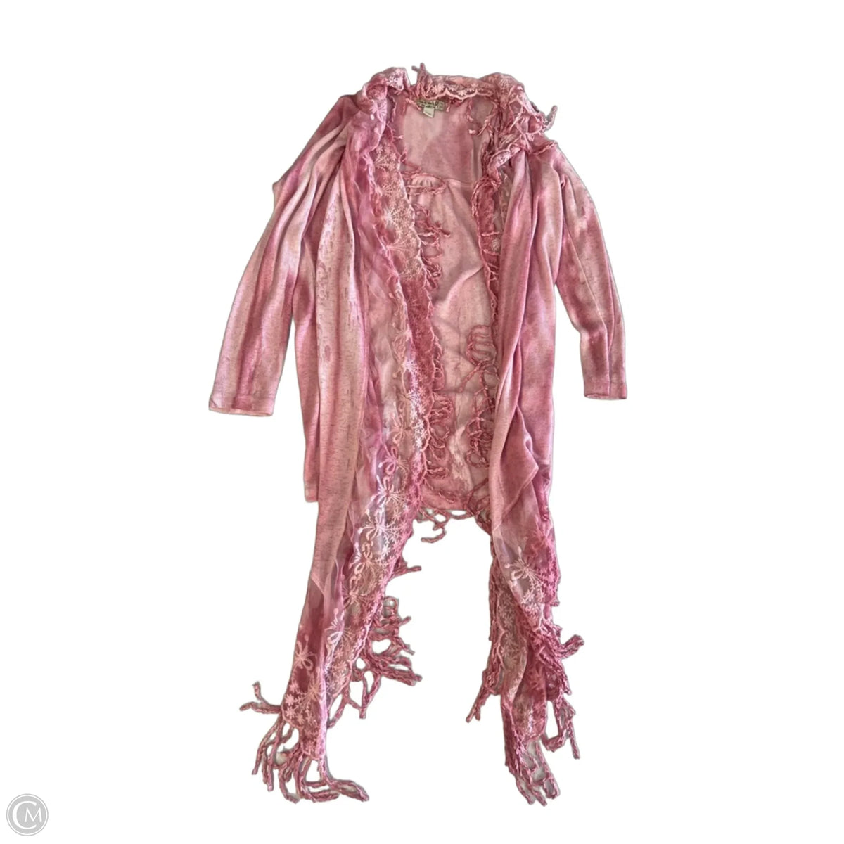 Kimono By One World In Brown & Pink, Size: 1x