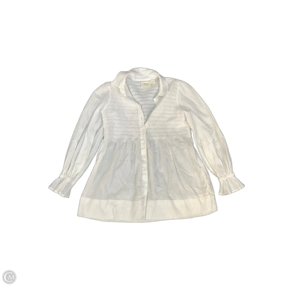 Top Long Sleeve By Maeve In White, Size: Xs