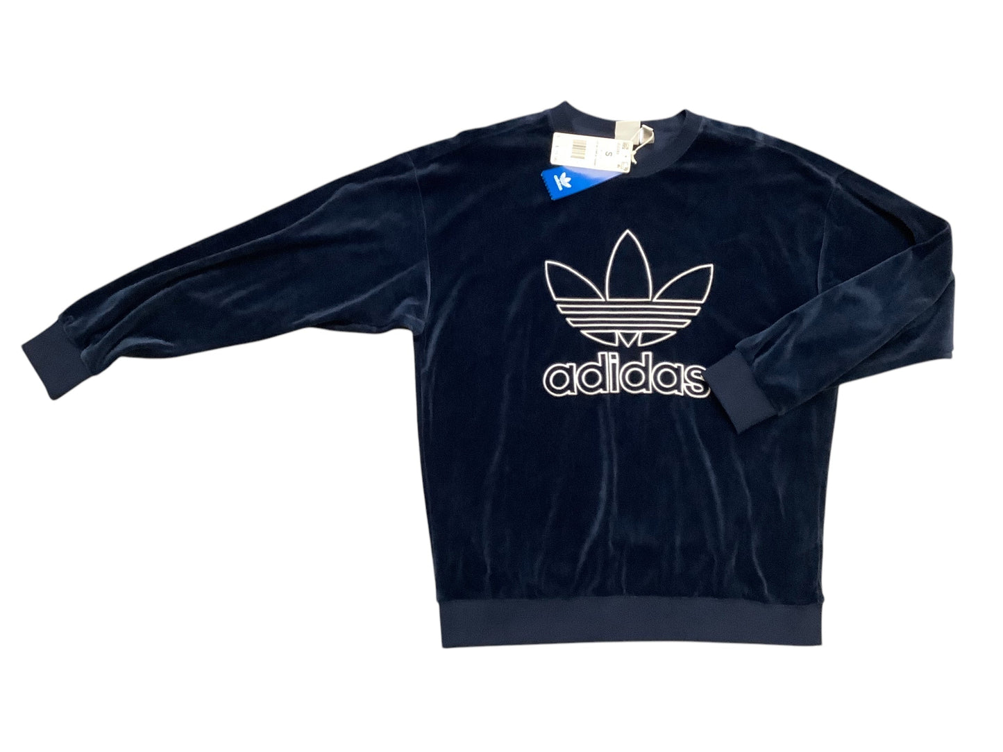 Athletic Sweatshirt Crewneck By Adidas In Navy, Size: S