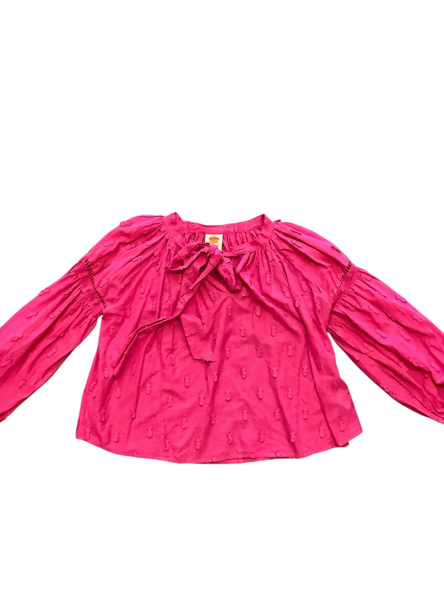 Top Long Sleeve Designer By Farm Rio In Pink, Size: S