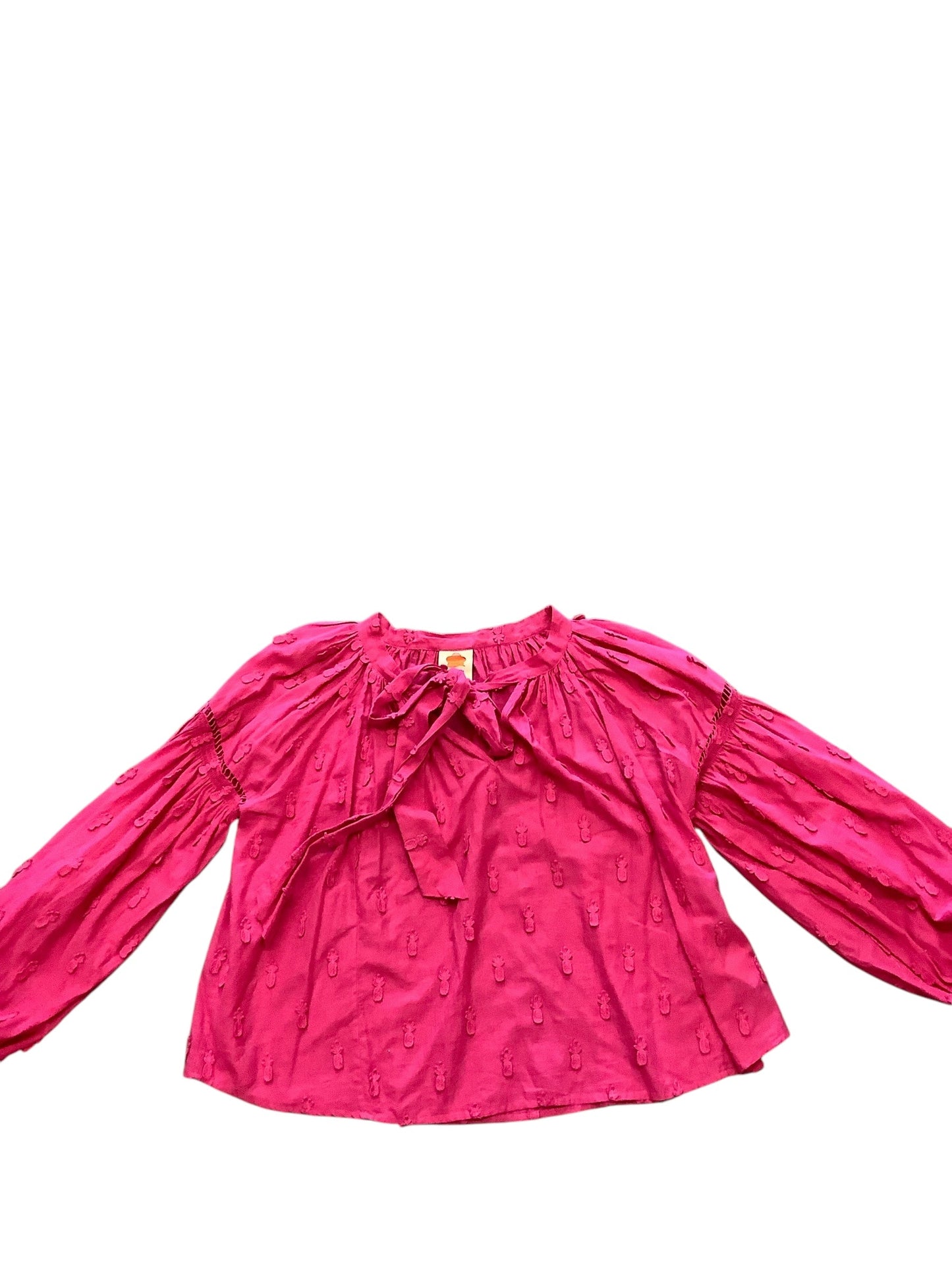 Top Long Sleeve Designer By Farm Rio In Pink, Size: S