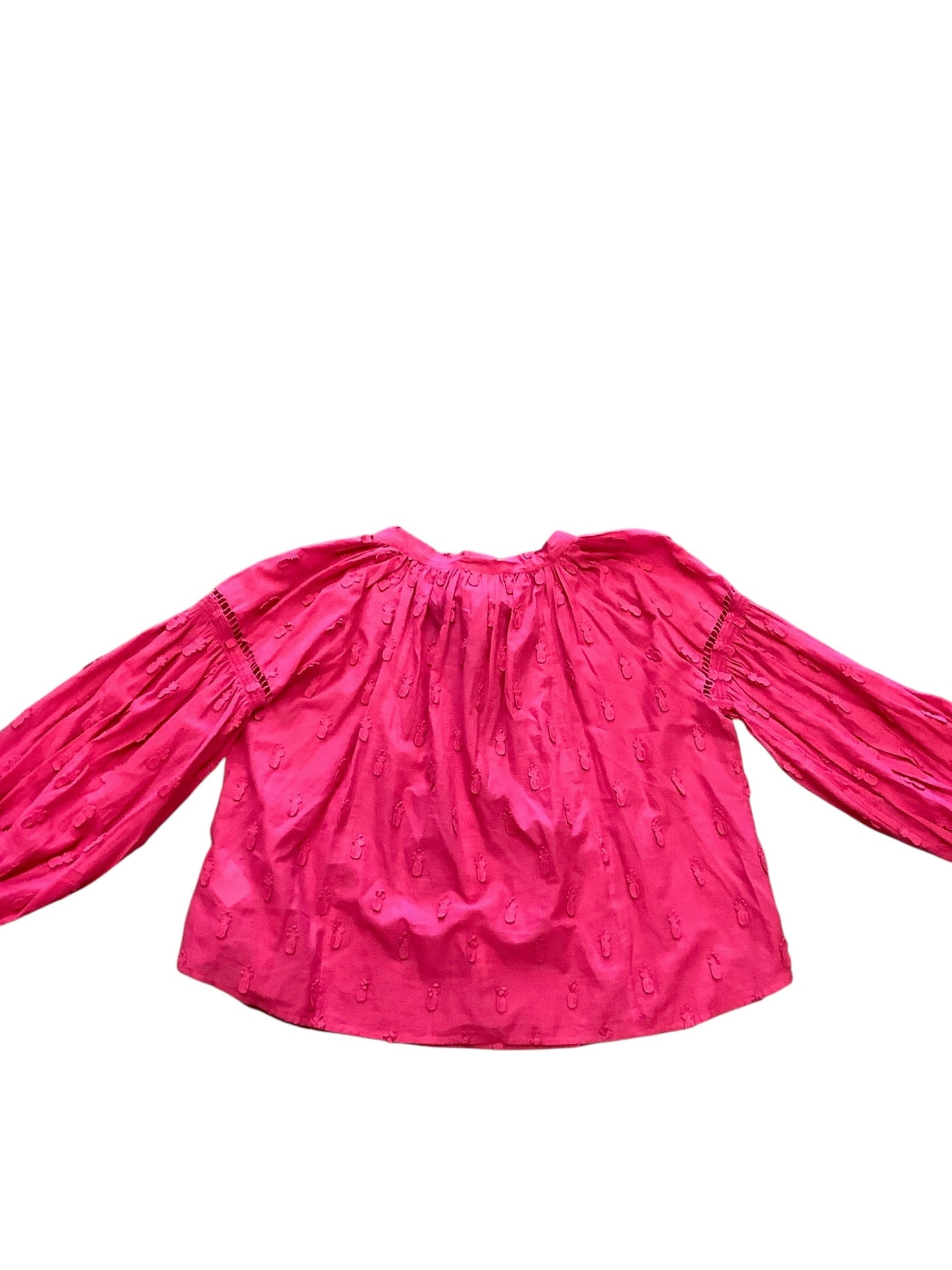 Top Long Sleeve Designer By Farm Rio In Pink, Size: S