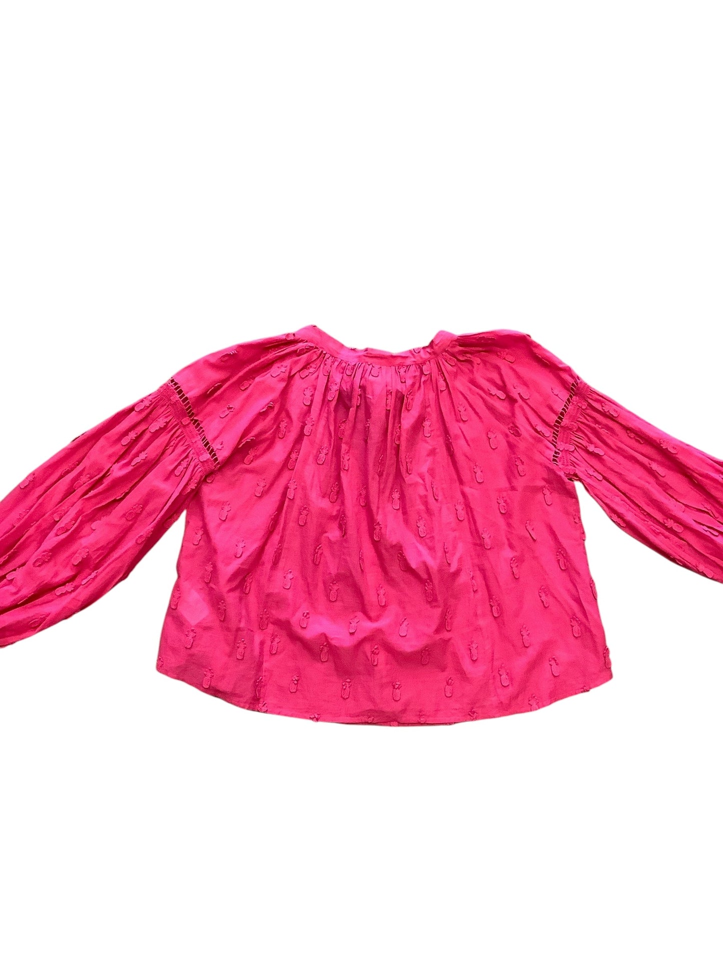 Top Long Sleeve Designer By Farm Rio In Pink, Size: S