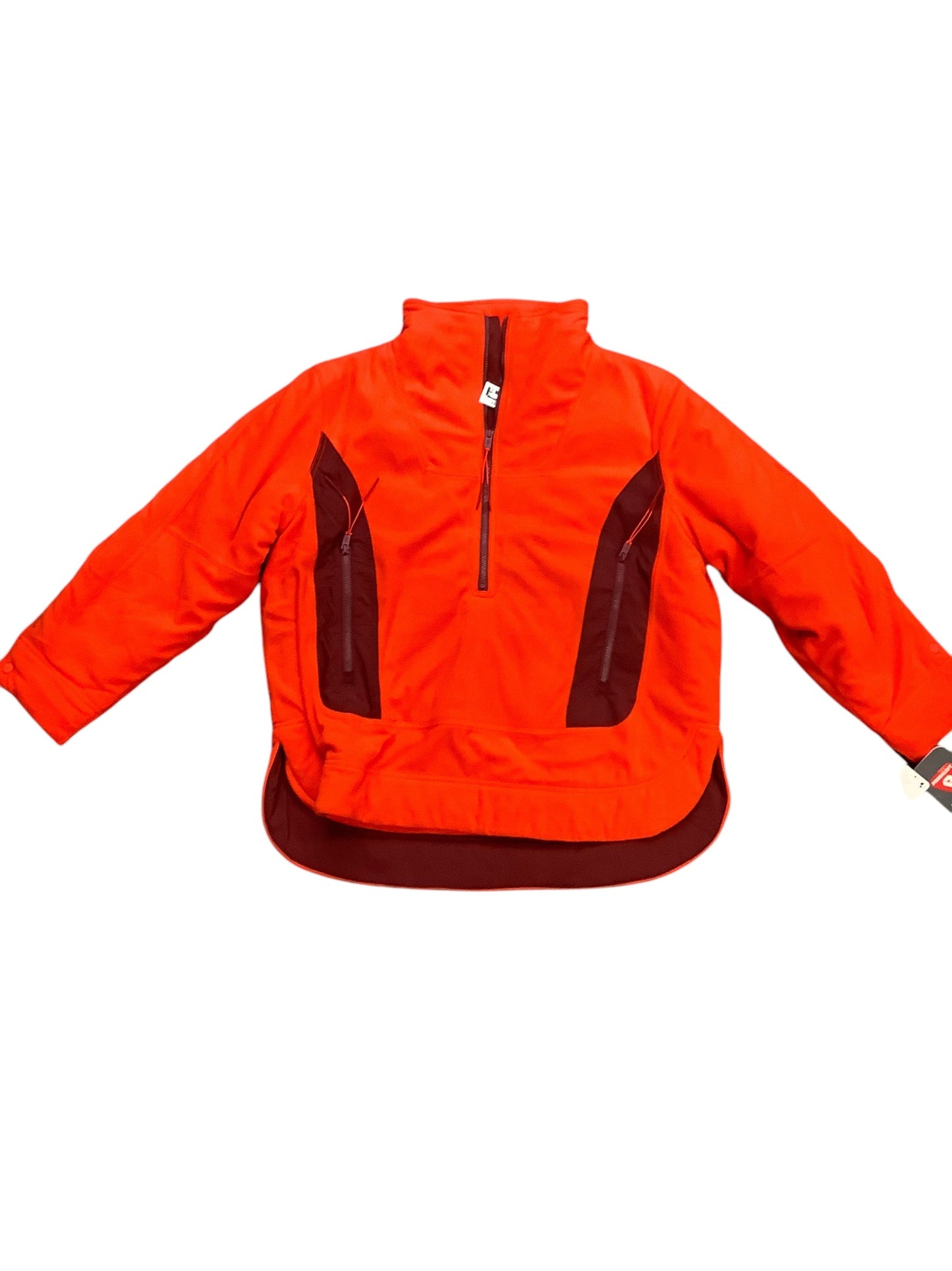 Jacket Fleece By Free People In Orange, Size: S