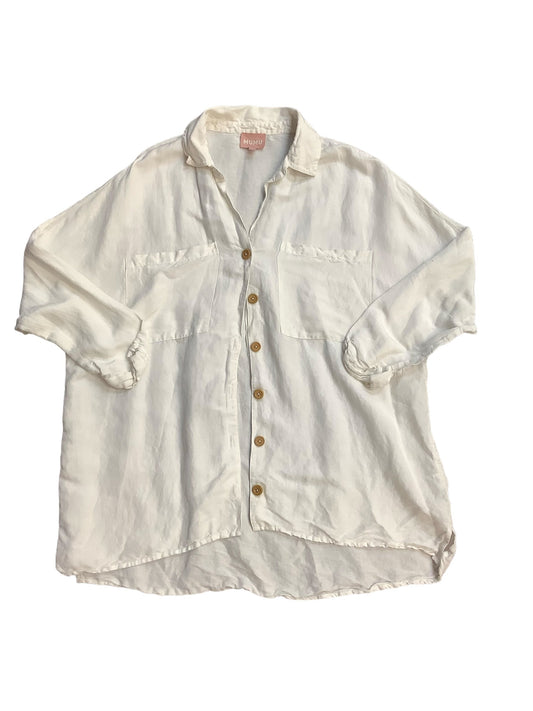 White Jacket Shirt Mumu, Size M