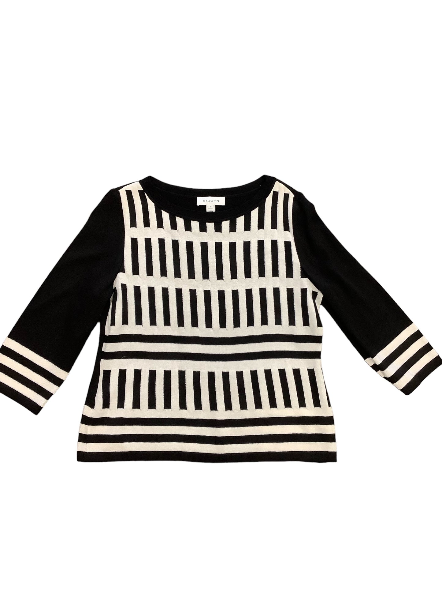 Black & White Sweater St John Knits, Size L