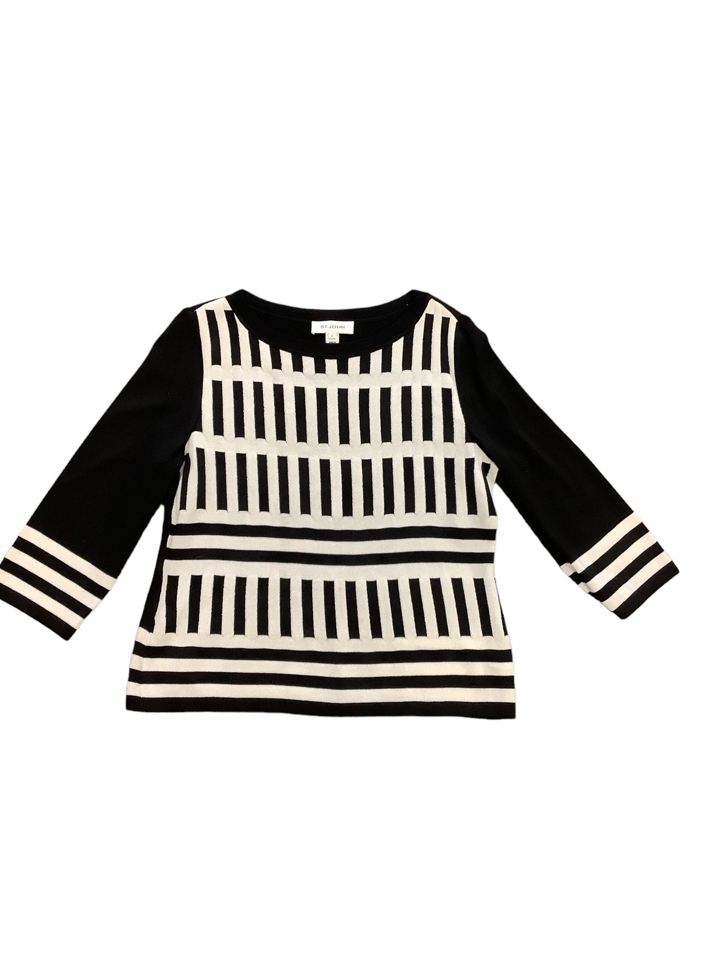 Black & White Sweater St John Knits, Size L