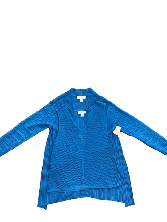 Blue Sweater 2pc St John Knits, Size M