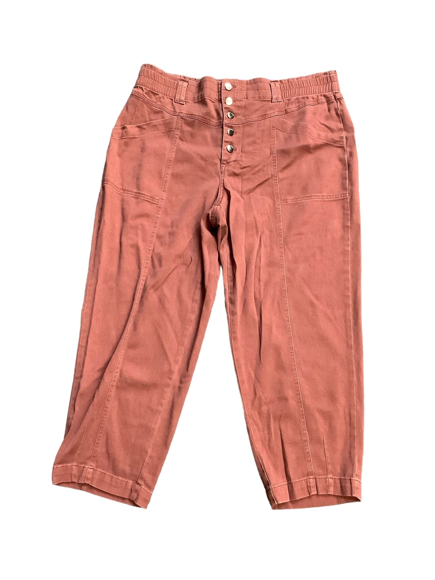 Pants Cropped By Knox Rose In Orange, Size: Xl