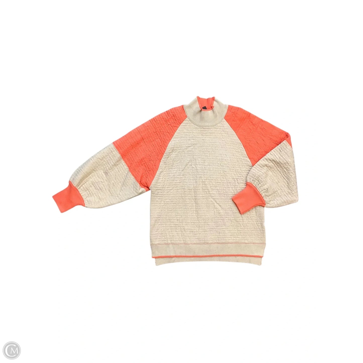 Sweatshirt Collar By Fate In Orange & Tan, Size: S