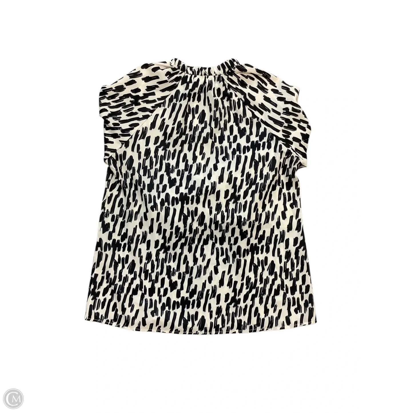 Blouse Long Sleeve By Cmb In Black & Cream, Size: M