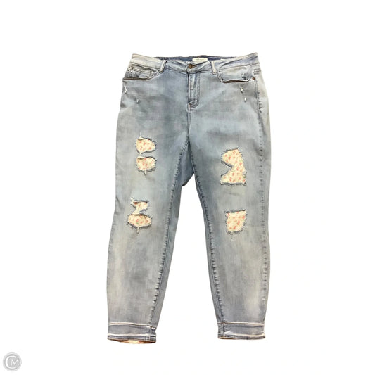 Jeans Skinny By Judy Blue In Blue Denim, Size: 20