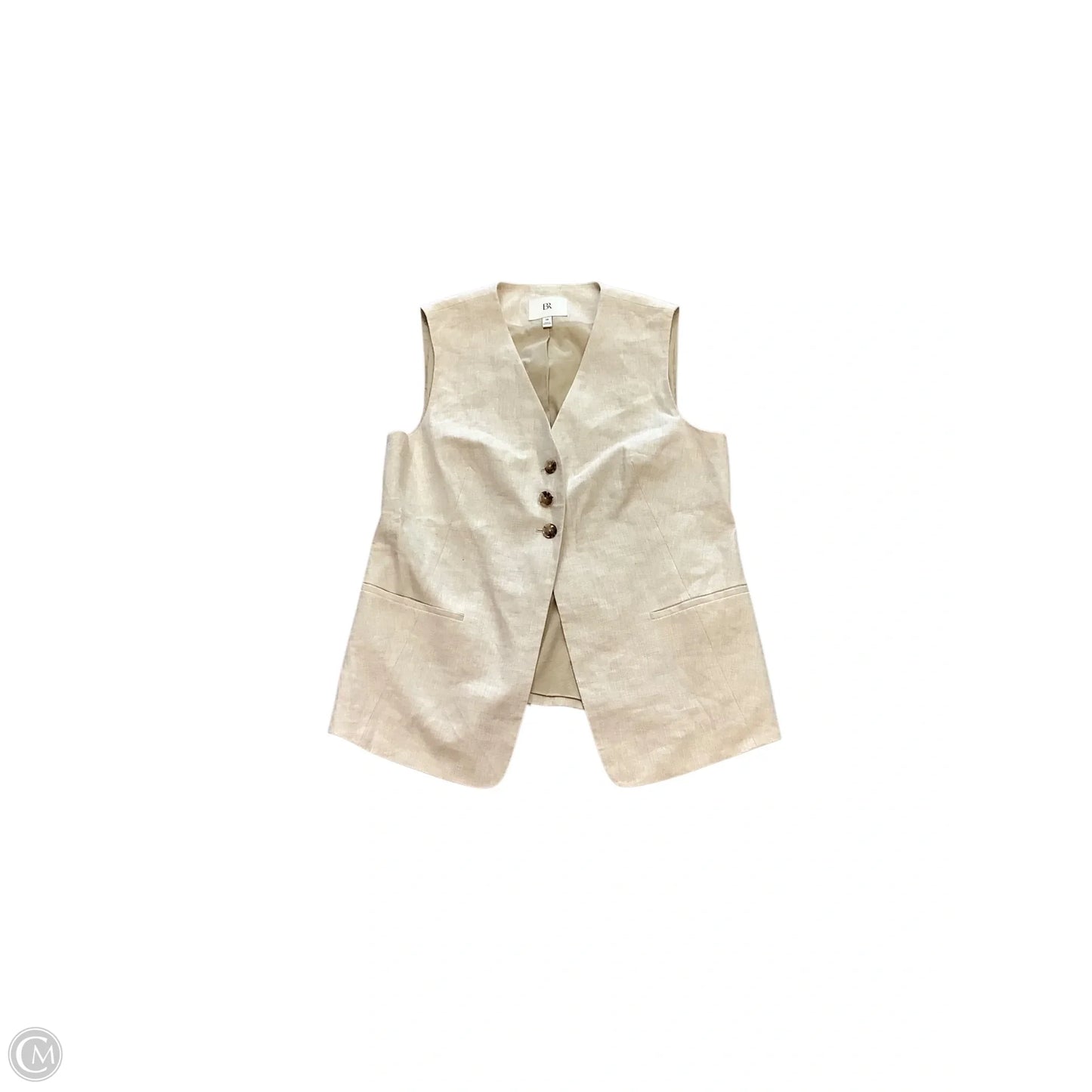 Vest Other By Banana Republic In Cream, Size: 14