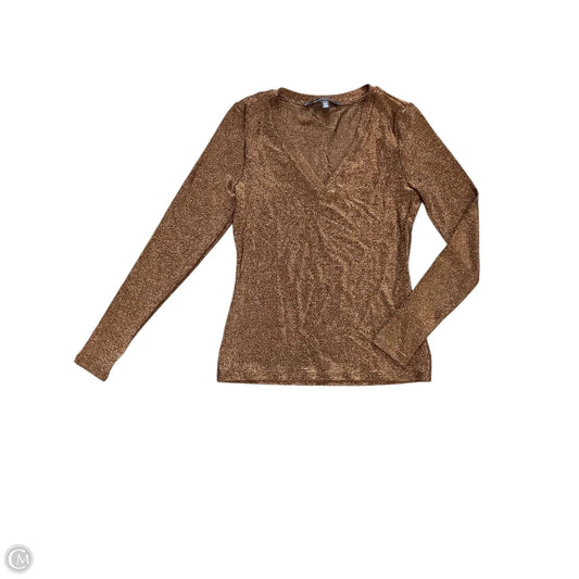 Top Long Sleeve By White House Black Market In Brown, Size: Xxs