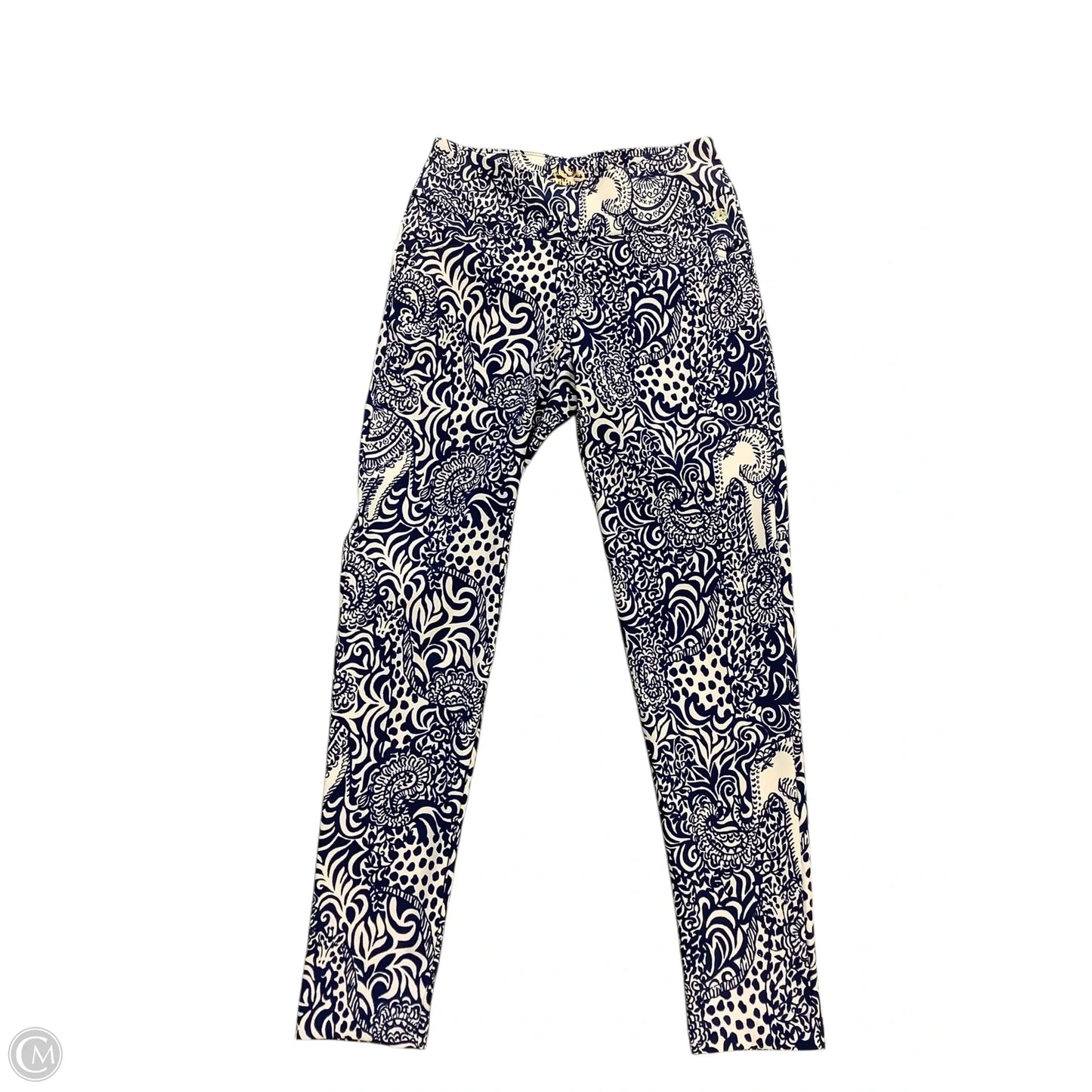 Pants Designer By Lilly Pulitzer In Blue & White, Size: 0