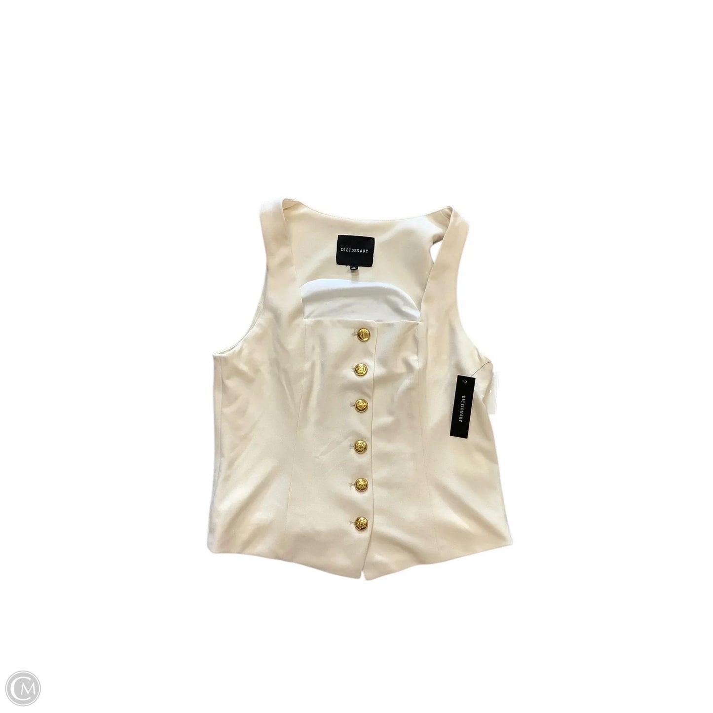 Top Sleeveless By Clothes Mentor In Cream, Size: S