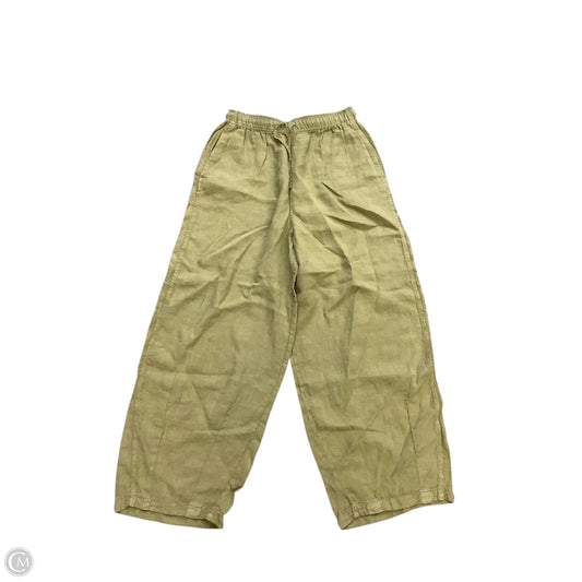 Pants Linen By Top Shop In Green, Size: S