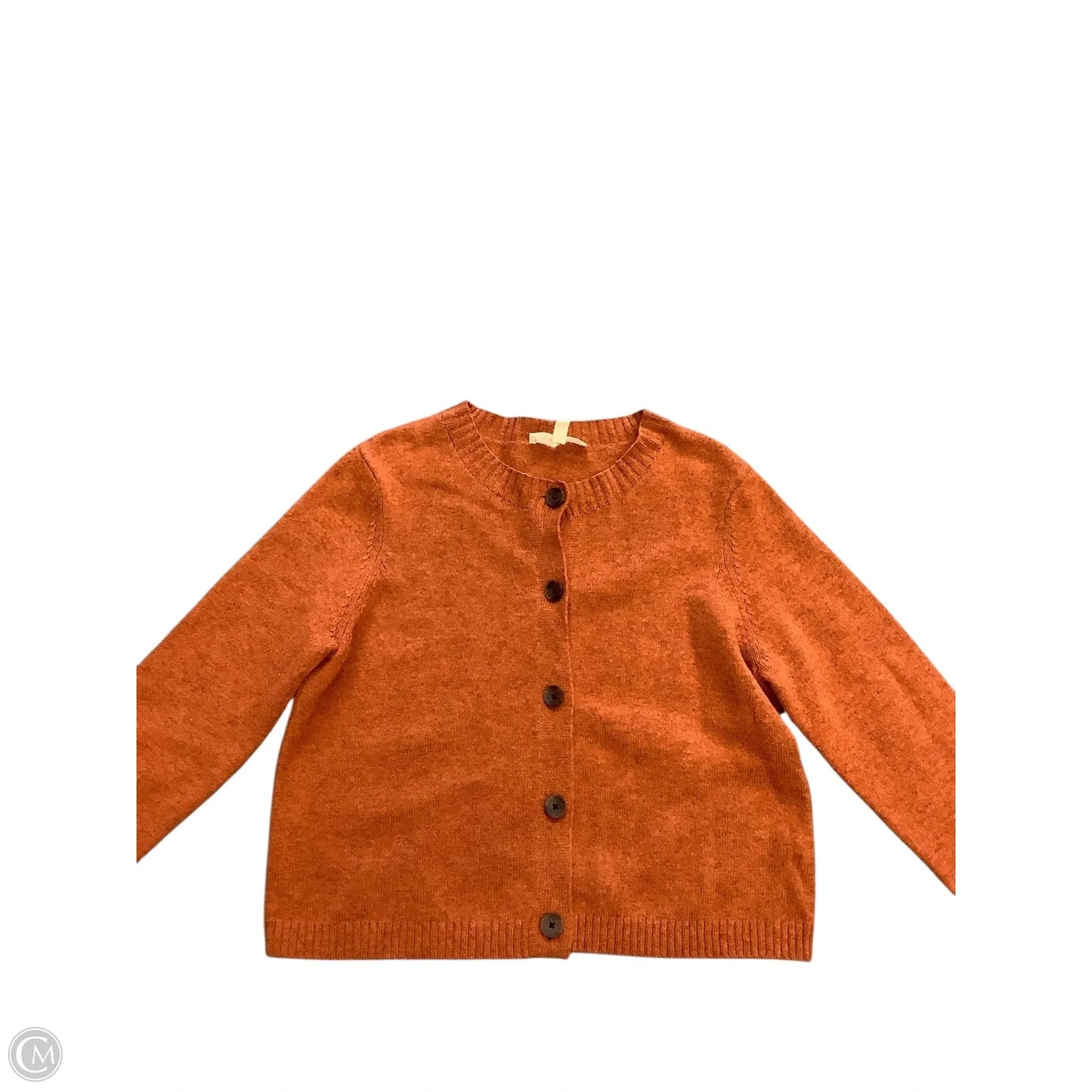 Sweater Cardigan By Cma In Orange, Size: L