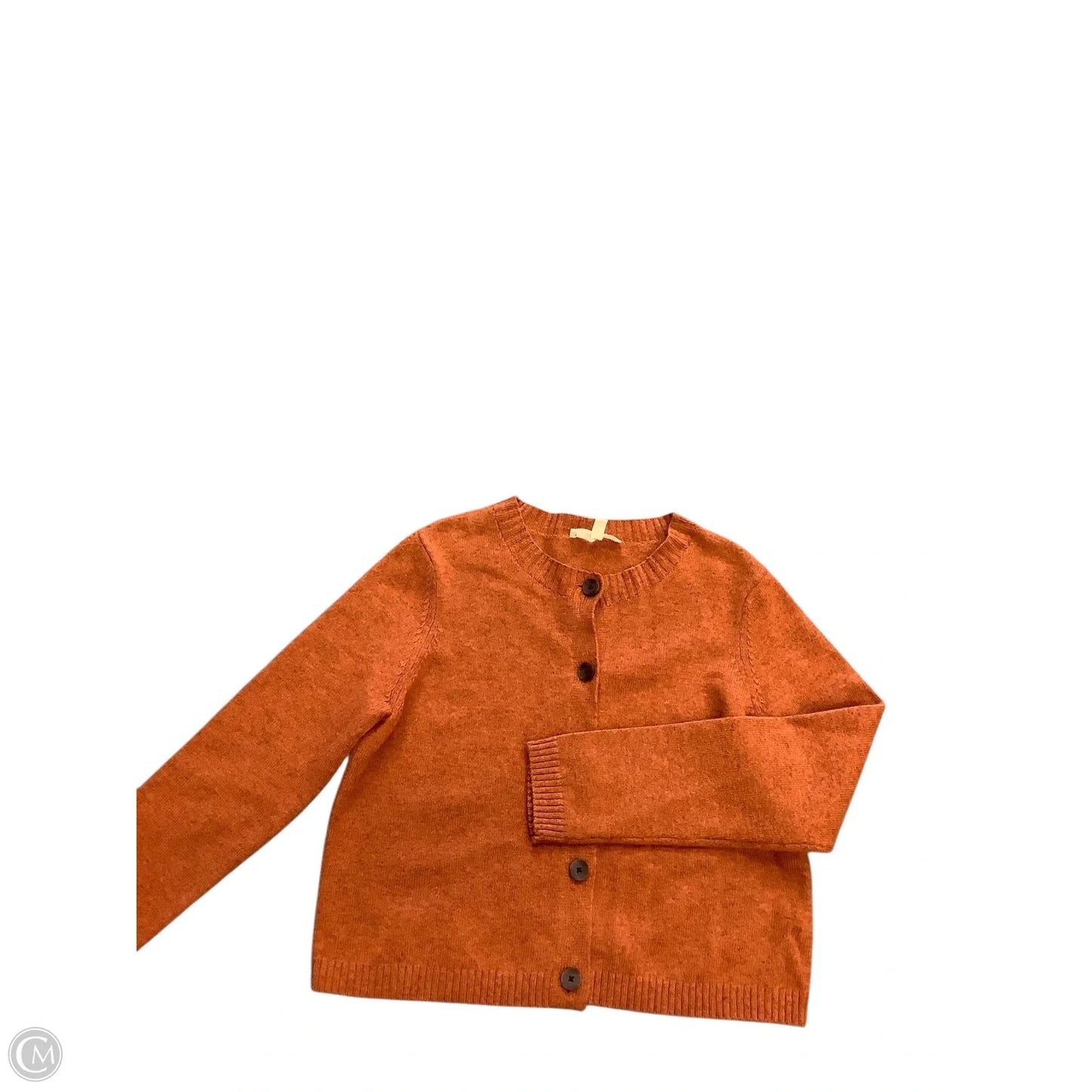 Sweater Cardigan By Cma In Orange, Size: L