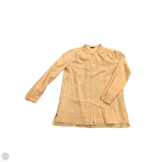 Blouse Long Sleeve By Massimo Dutti In Yellow, Size: M