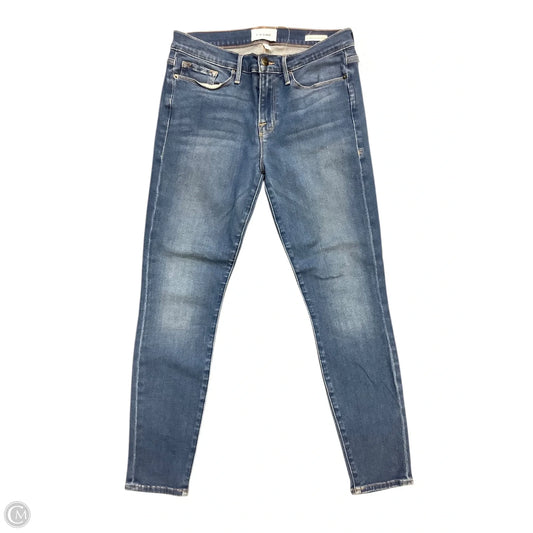 Jeans Cropped By Frame In Blue Denim, Size: 8 (29)