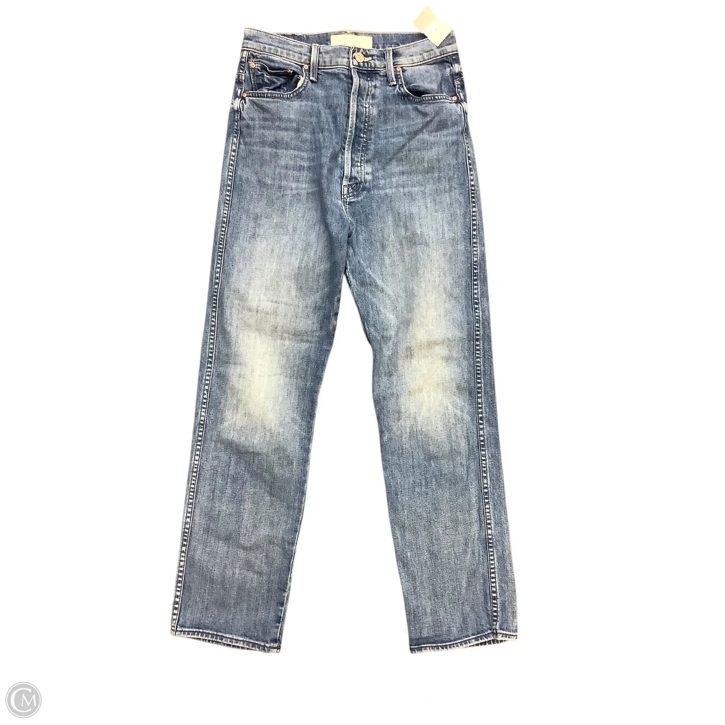 Jeans Straight By Mother In Blue Denim, Size: 8 (29)