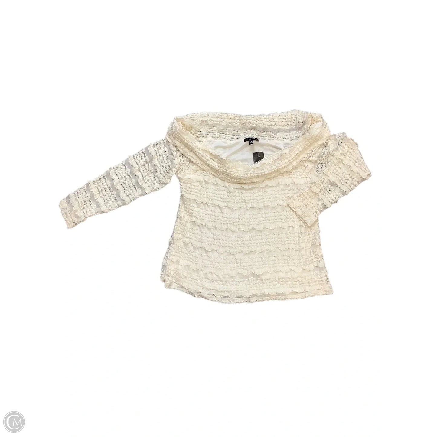 Blouse 3/4 Sleeve By Torrid In Cream, Size: 3x