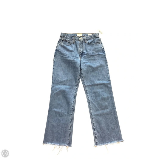 Jeans Straight By Frame In Blue Denim, Size: 4