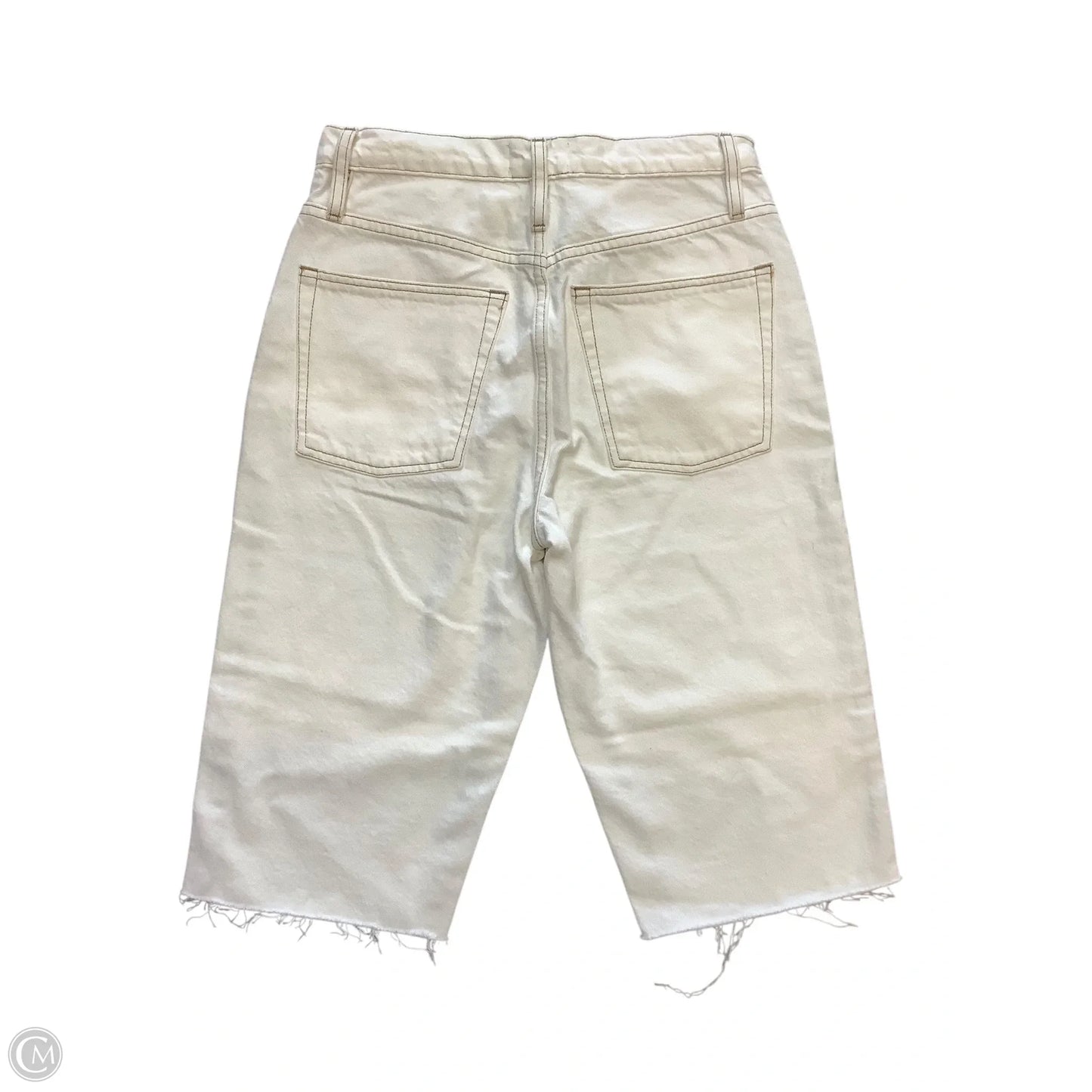 Shorts By Frame In Cream Denim, Size: 4(26)