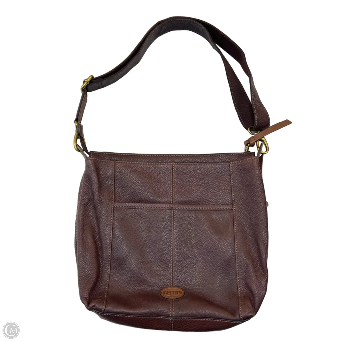 Handbag Leather By Fossil, Size: Large