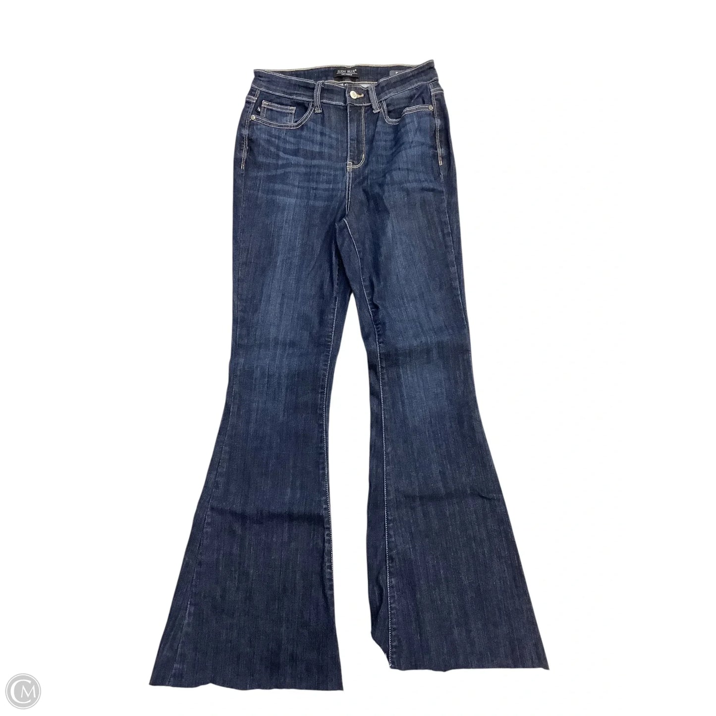 Jeans Flared By Judy Blue In Blue Denim, Size: 4