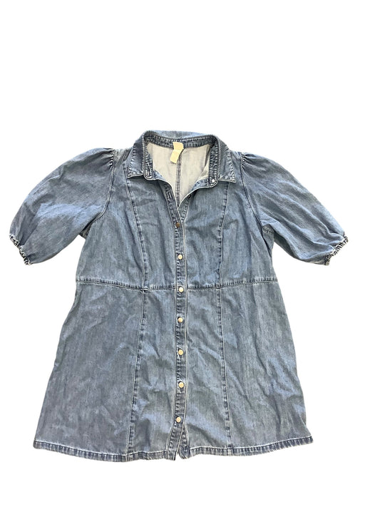 Dress Casual Short By H&m In Blue Denim, Size: Xxl